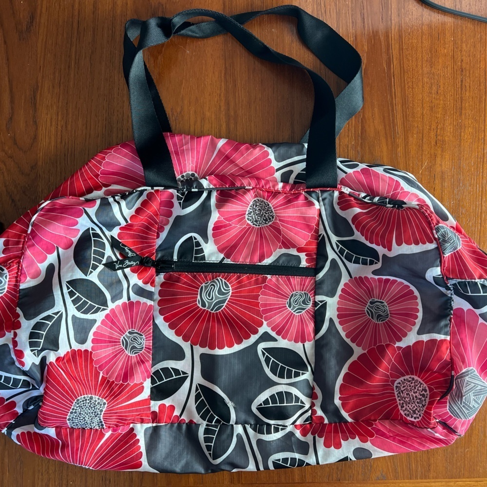 Vera Bradley Packable Duffel Foldable Travel Bag Floral Nylon Weekender